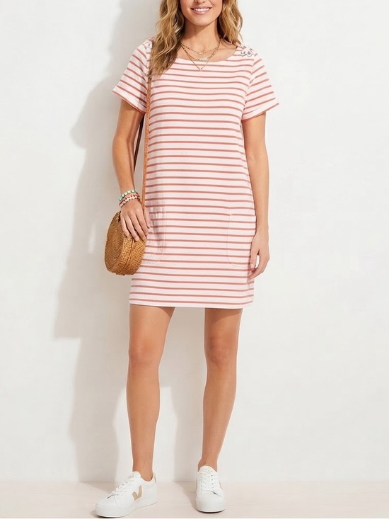 Tommy Bahama Dresses & Skirts - Tommy Bahama Red and White Striped Short Sleeve Tee
